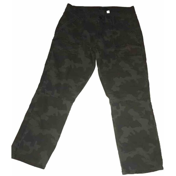 Supplies Women’s Green Capris Pants Camo Gorpcore Cabincore Cosplay Size 8 Boho - Picture 4 of 13